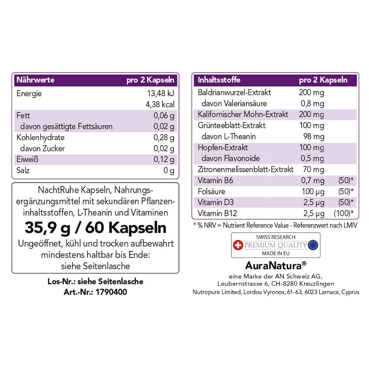 Produktbild von NachtRuhe