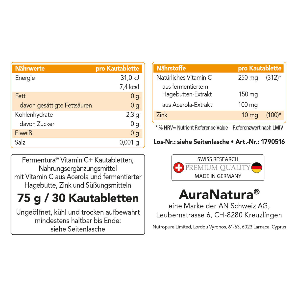 Produktbild von Fermentura® Vitamin C+