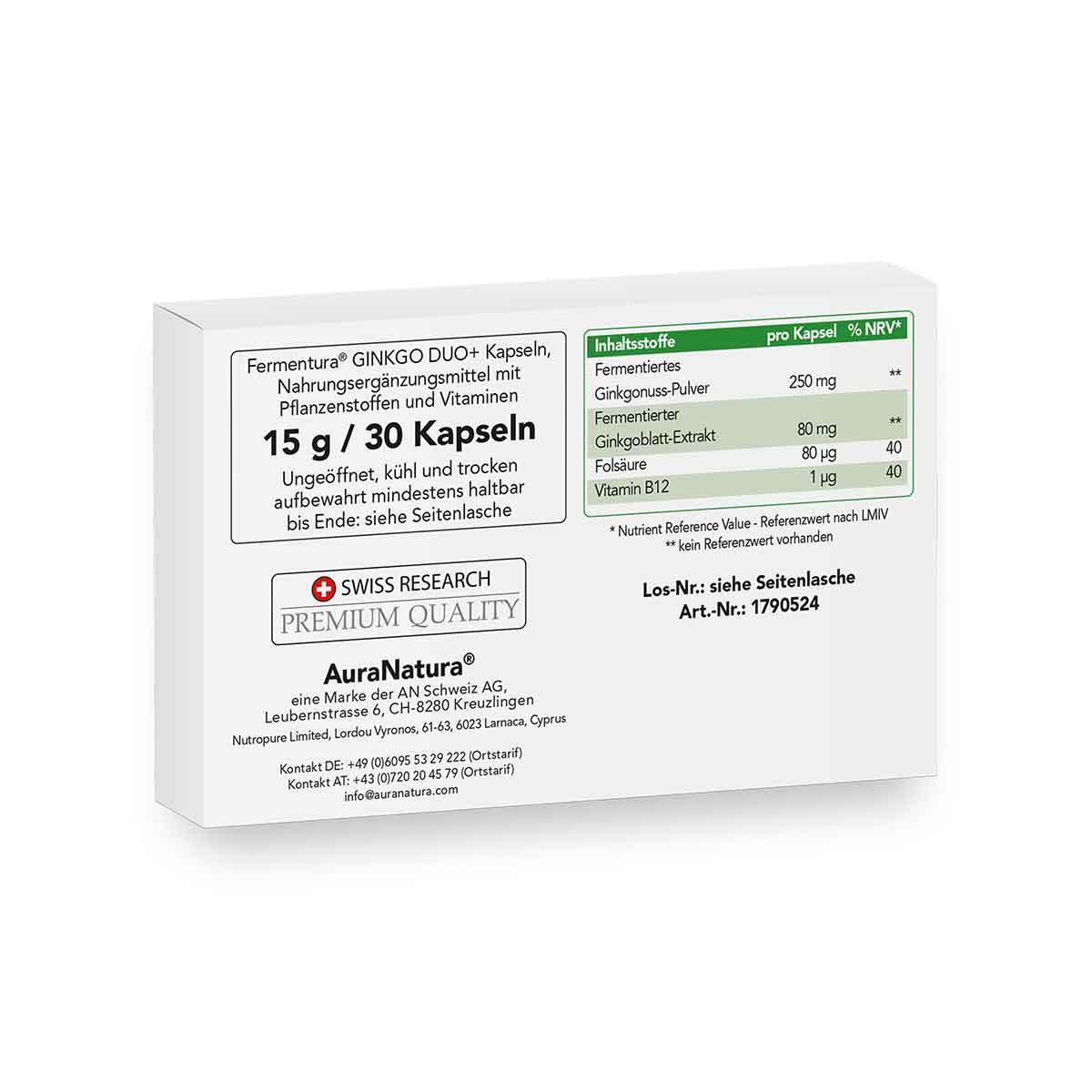 Produktbild von Fermentura® Ginkgo Duo+