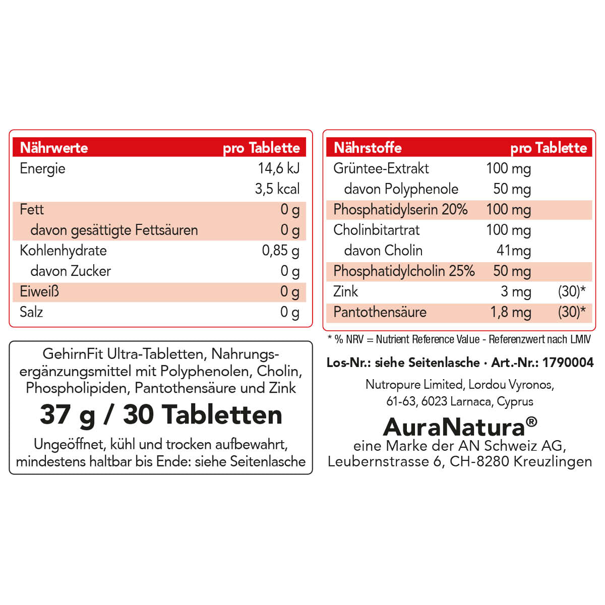 Produktbild von GehirnFit Ultra