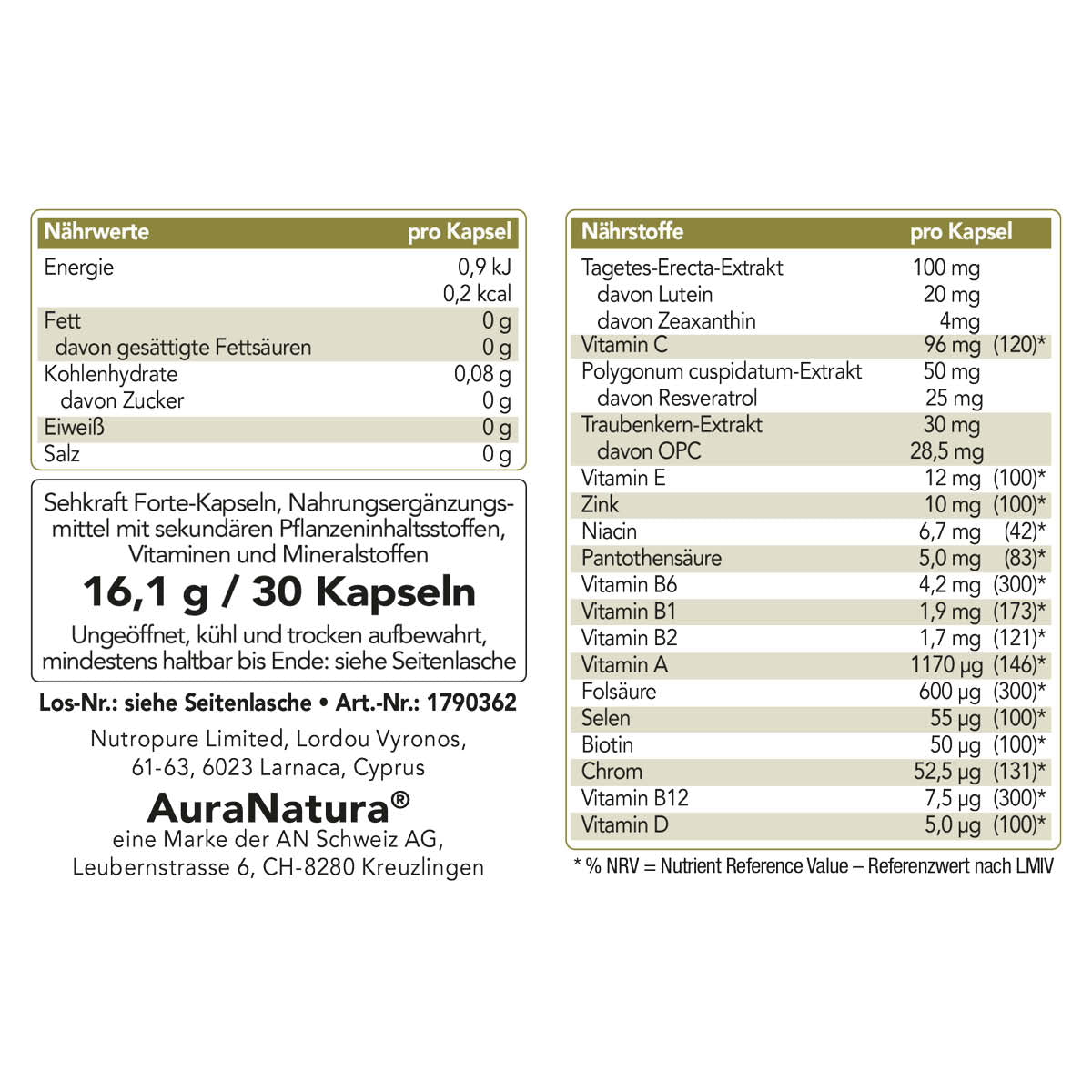 Produktbild von Sehkraft Forte