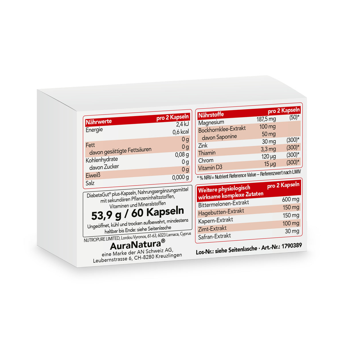Produktbild von DiabetaGut plus