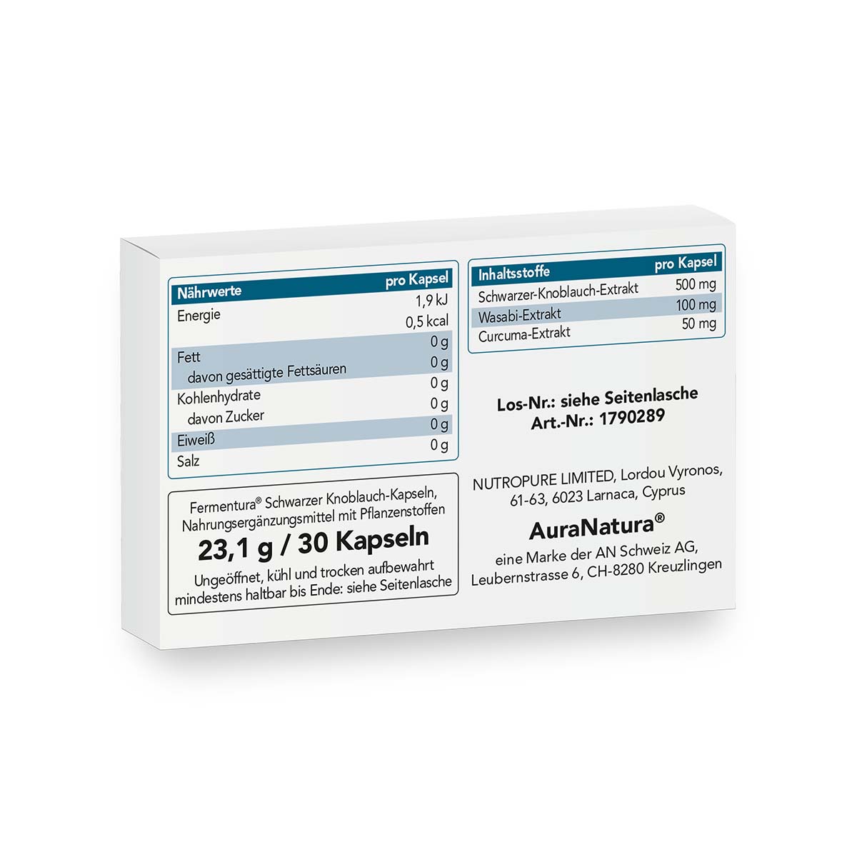 Produktbild von Fermentura® Schwarzer Knoblauch