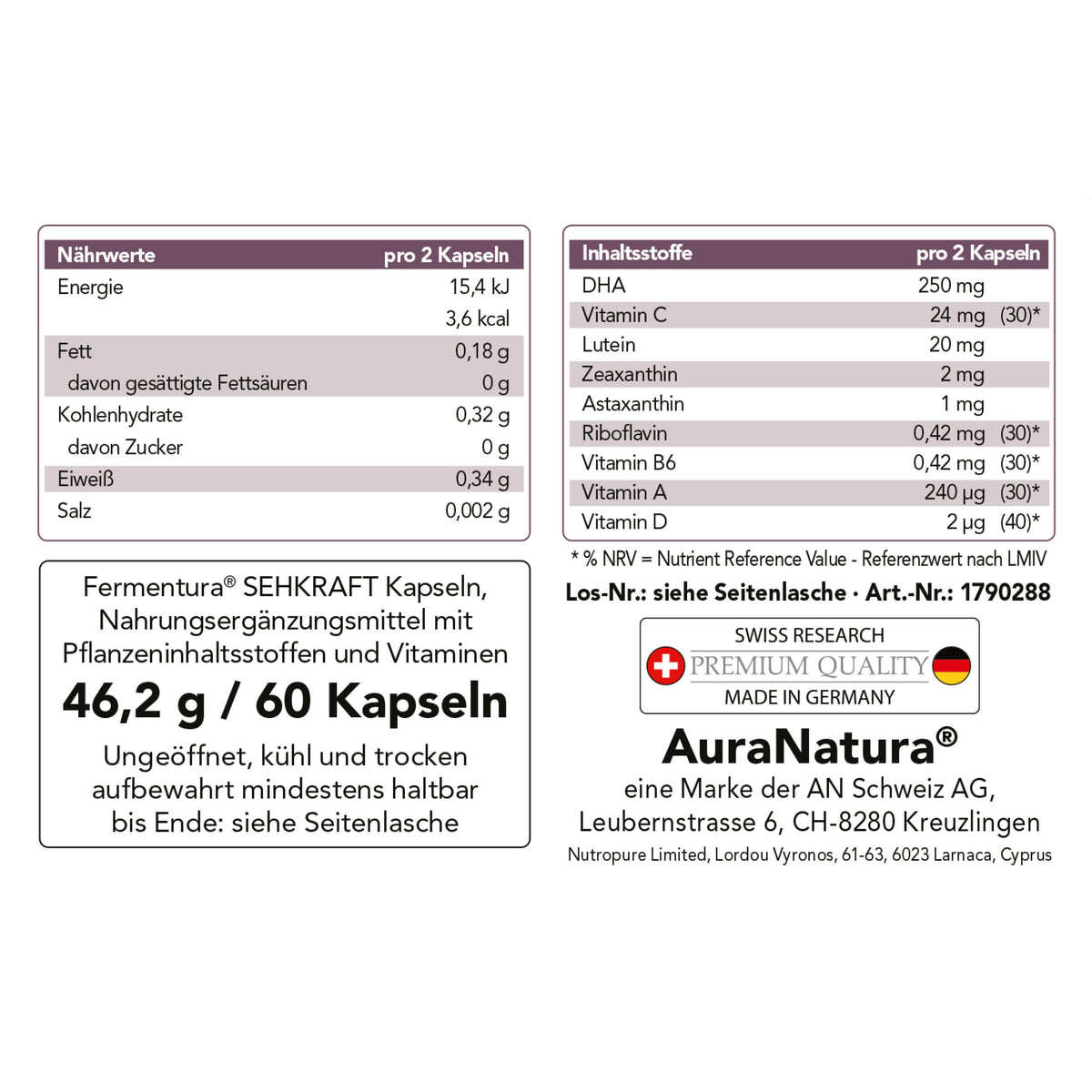 Produktbild von Fermentura® Sehkraft