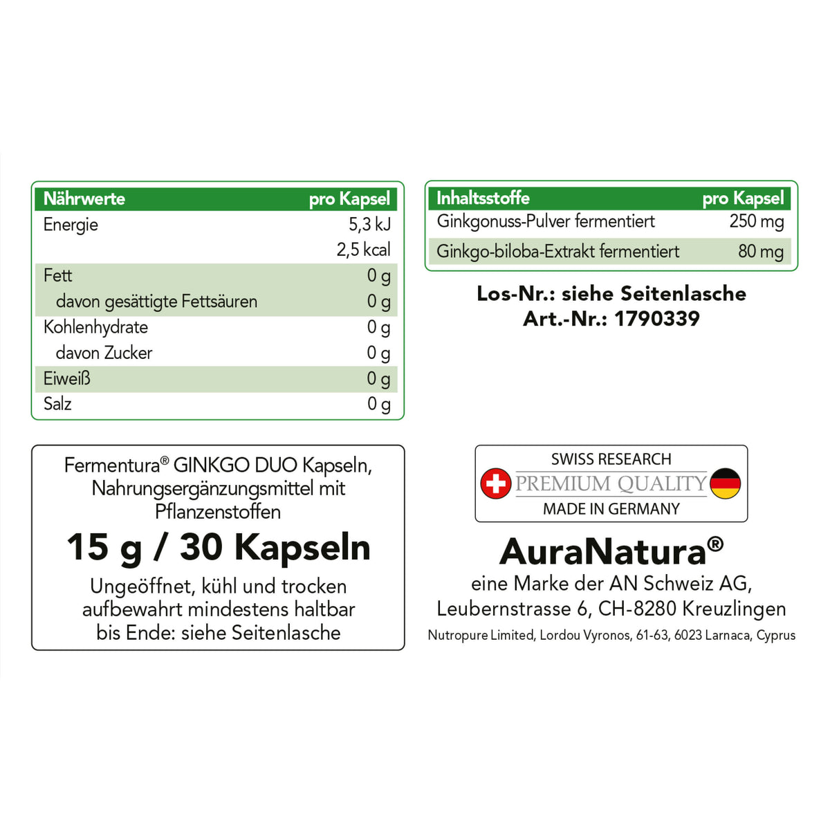 Produktbild von Fermentura® Ginkgo Duo