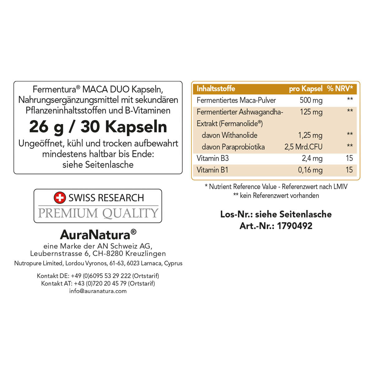 Produktbild von Fermentura® Maca Duo