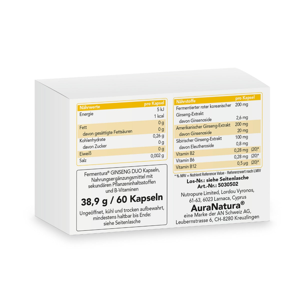 Produktbild von Fermentura® Ginseng Duo