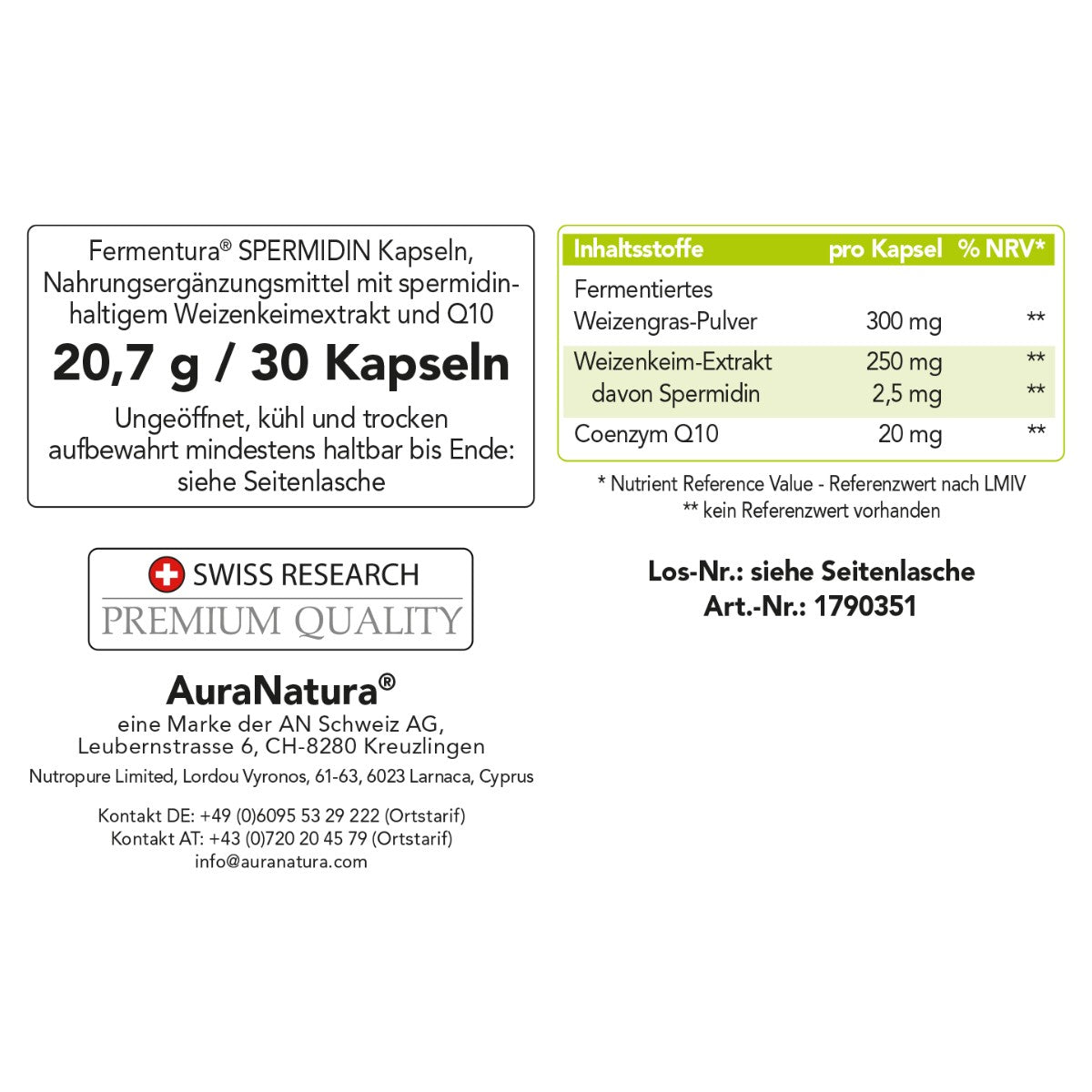 Produktbild von Fermentura® Spermidin